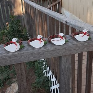 4 Duck Napkin Ring Holders